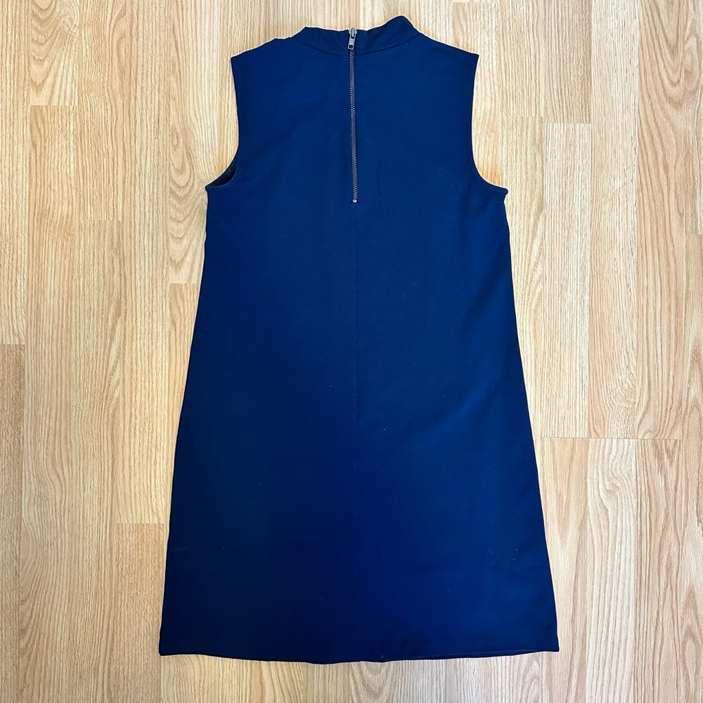 CYNTHIA ROWLEY High Neck/ Mock Neck Navy Blue Dress, Size 4 - Picture 5 of 8